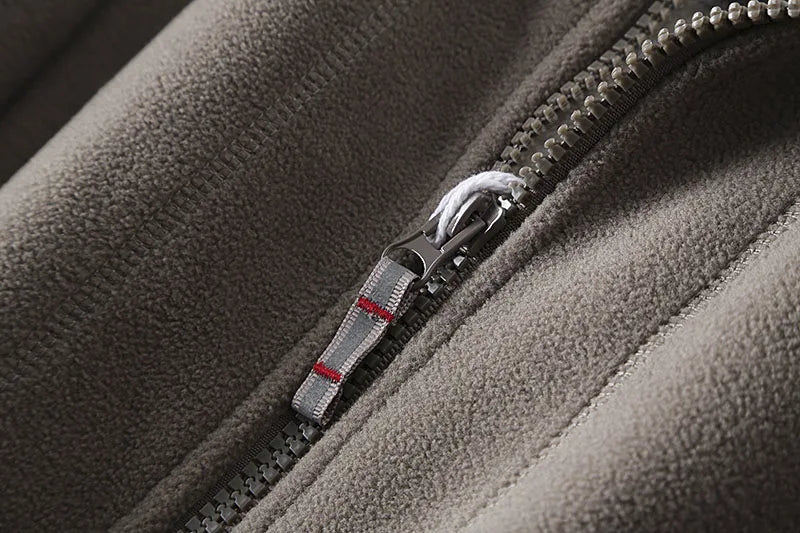 2025 New Winter Thicken Fleece Men Jacket Pockets Casual Polar Jackets Outdoor Cold-Proof Warm Overcoat Plus Size Outwear