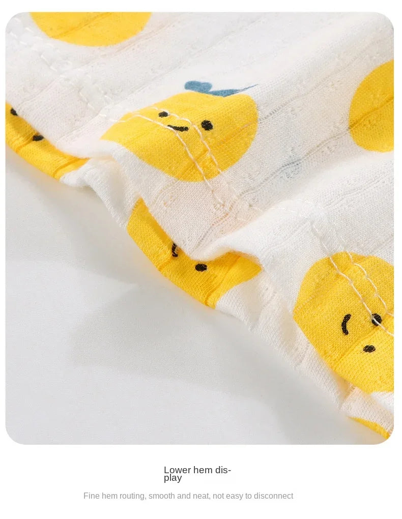 2024 New Kids Tops+shorts Set Summer Thin Baby Cotton Vest Sleeveless Loungewear Set for Girls Suit