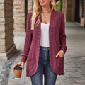 Cardigan Femme Ajouré Avec Poches – Ouvert Manches Longues Casual Automne