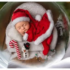 Baby Girl's Christmas Velvet Dress with PP shorts & Hat Set ,Pom pom Trim baby girl clothes,크리스마스 아기의상 ,vestido bebê menina luxo