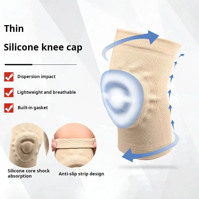 Genouillère Silicone Sport – Protection Basketball Cyclisme Patinage Unisexe
