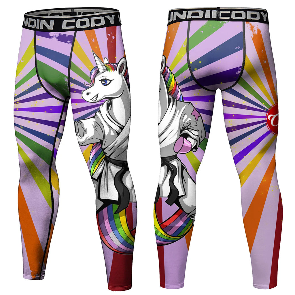 Legging Compression MMA Homme – BJJ Kickboxing Fitness Impression 3D
