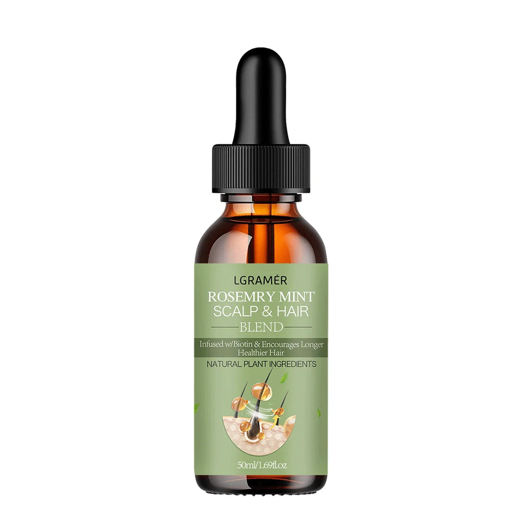 Hair Growth Oil Organic  Peppermint Rosemary Scalp Strengthening Oil Nourishing Care Anti-split Ends and Hair Loss Hair Oil Set