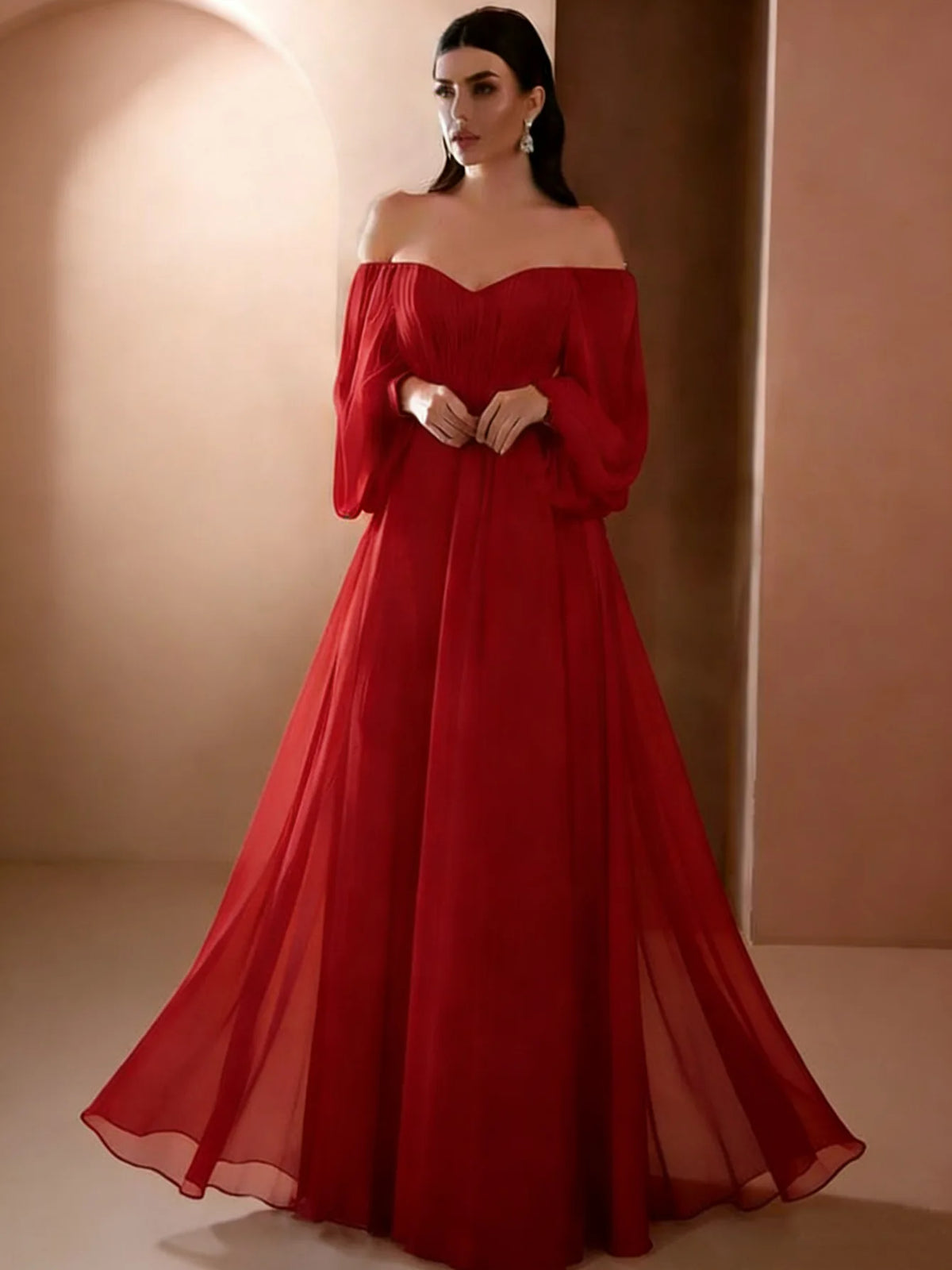 Robe femme A-line mi-longue – Coupe ajustée