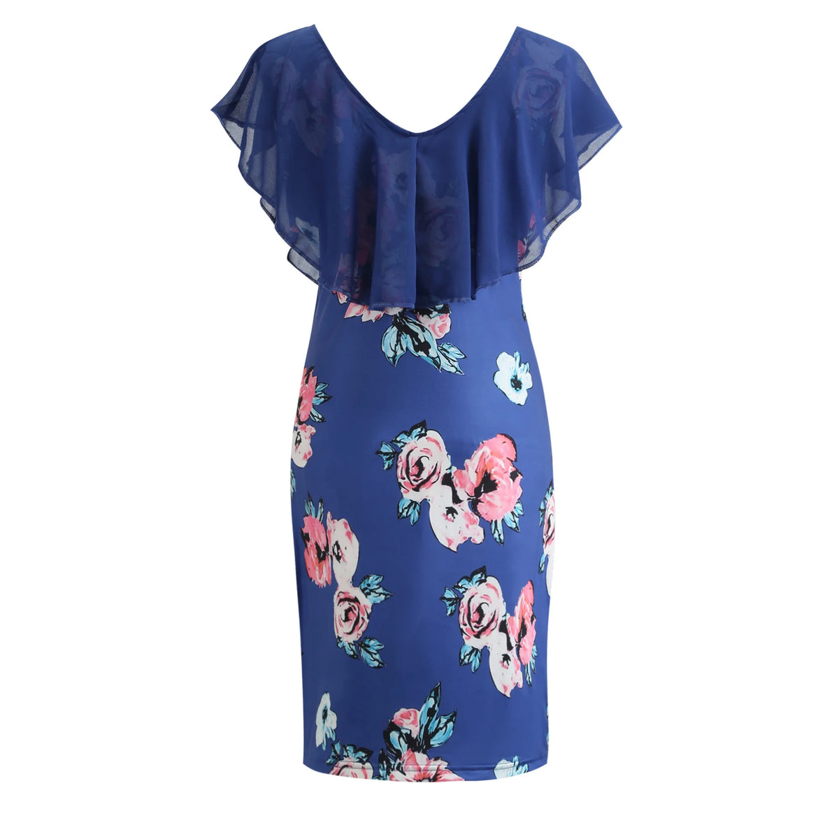 Dresses For Women Summer Style 2025 New Elegant Floral Printing Splicing Sexy Dresses Casual Office Lady Vestido Female Clothing