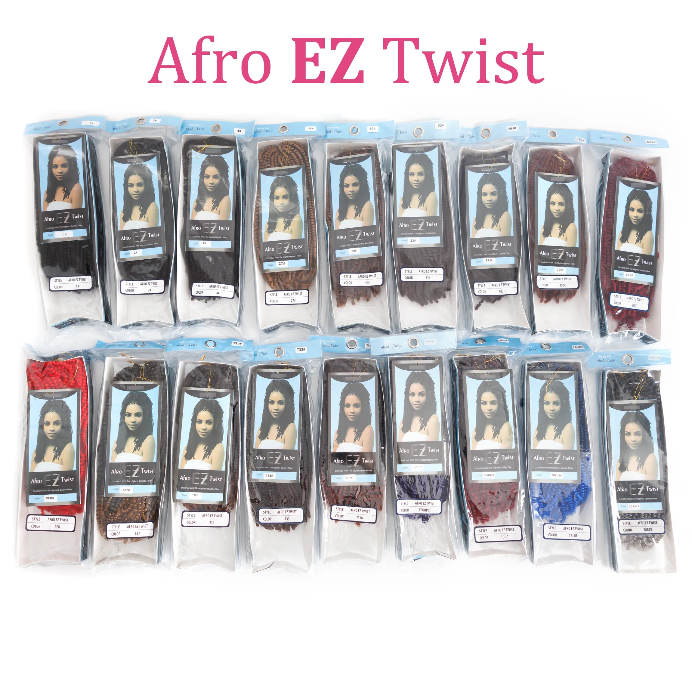 Latest and Hottest Wholesale Afro Twist Braiding Hair Spring Twists Hair Extensions Pre-curled for Short Kinky Twist Braids