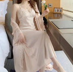 Princess Style Robe Set 2Pcs Vestidos De Novia Nightgown Sexy Lace