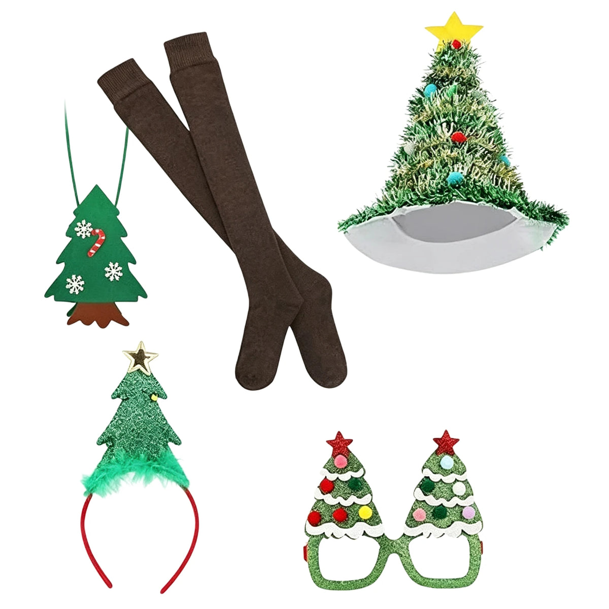 Women Christmas Elf Costume Velvet Elf Dress with Hat Belt Striped Sleeves Socks Elf Xmas Holiday Dress Outfit for Christmas