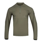 Haut homme à manches longues – Col montant demi-zippé
