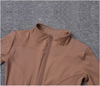 Veste zippée femme – Col montant et coupe ajustée