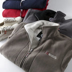 2025 New Winter Thicken Fleece Men Jacket Pockets Casual Polar Jackets Outdoor Cold-Proof Warm Overcoat Plus Size Outwear