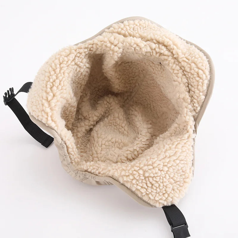 Winter Men Women Trapper Aviator Trooper Earflap Warm Waterproof Ski Down Hat Bomber Cap Ear Protectors Hats Reversible Wearable
