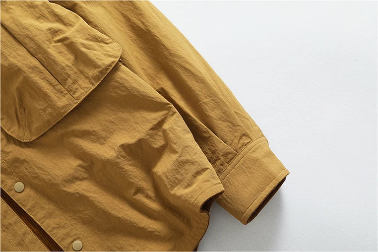 Veste Cargo Réversible Homme A+B – Poches Multiples Casual Américain Automne Hiver