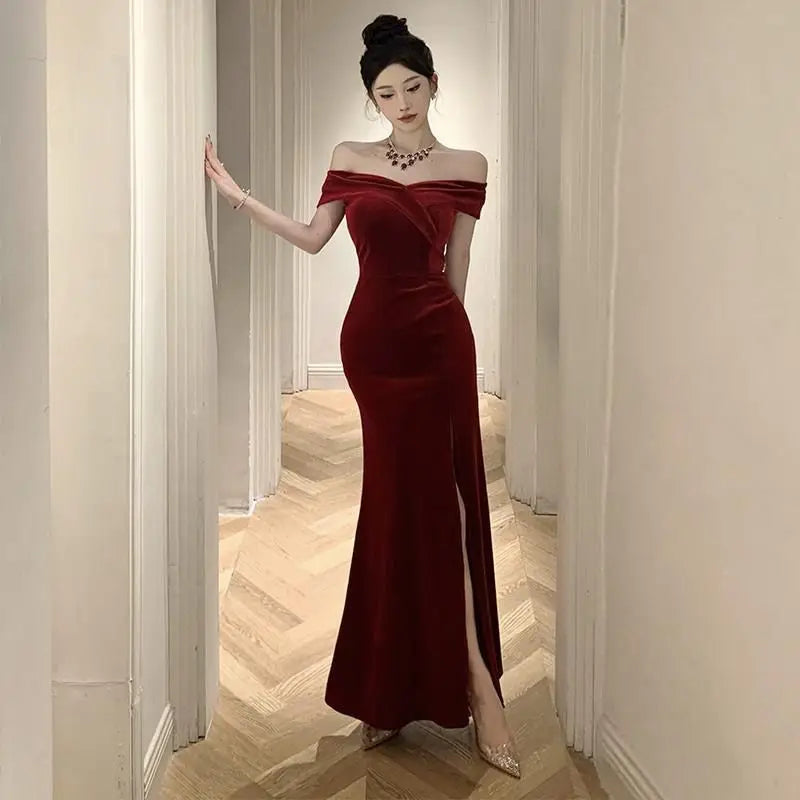 Robe femme asymétrique – Coupe A-line mi-longue