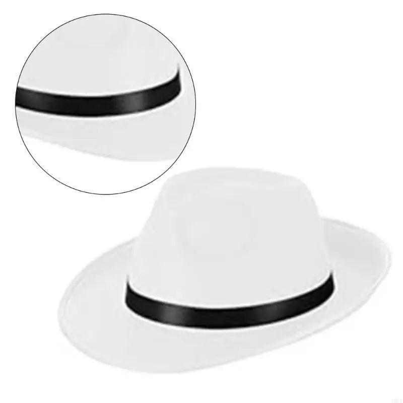 Nonwoven Fedora Hat for Female Male Stage Performances Gentleman Hat Theme Party Hat Masquerades Dress Up Hat