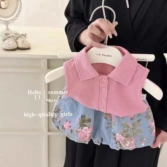 Children's Clothing Sets Sleeveless Top + Denim Bud Shorts 2pcs Sets Toddler Girl Clothes Baby Outfit Set Kids Boutique Clothes