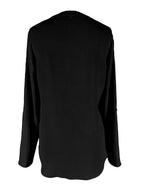 Women Elegant V-Neck Blouse Long Sleeve Roll Up Tops Casual Solid Color Loose Office Work Shirt Female Tunic Clothes