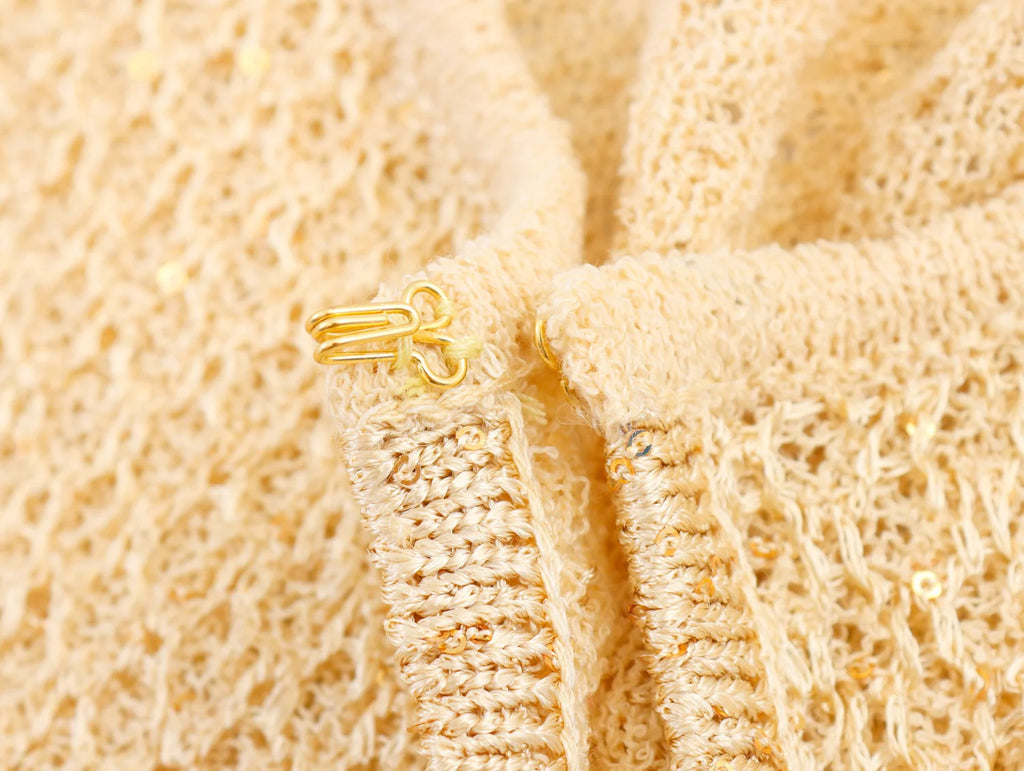 Women's Clothing 2025 New Style European And American Fashion Simple Pearl Decoration Knitted Top Knitted Vest