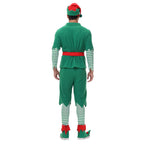 Zawaland Christmas Elf Costumes Dress Belt Hat Cosplay Family couple Carnival Party New Year Fancy Dress Up Set For Men Women