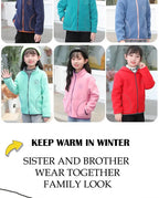 Manteau polaire enfant à capuche – Double épaisseur et fermeture éclair