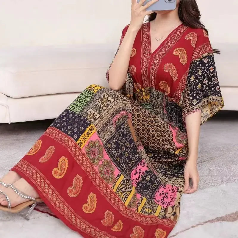Robe Longue Bohème Imprimée