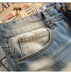Jean homme déchiré bleu vintage – Streetwear délavé