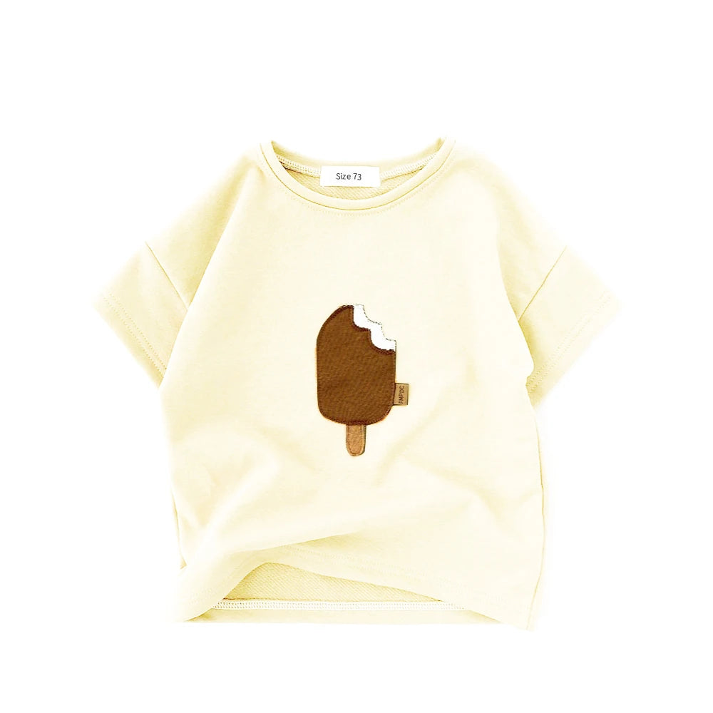 T-shirt bébé unisexe imprimé – Col rond et manches courtes