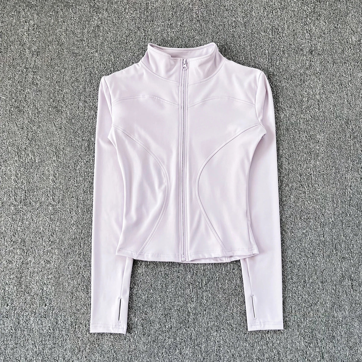Veste zippée femme – Col montant et coupe ajustée