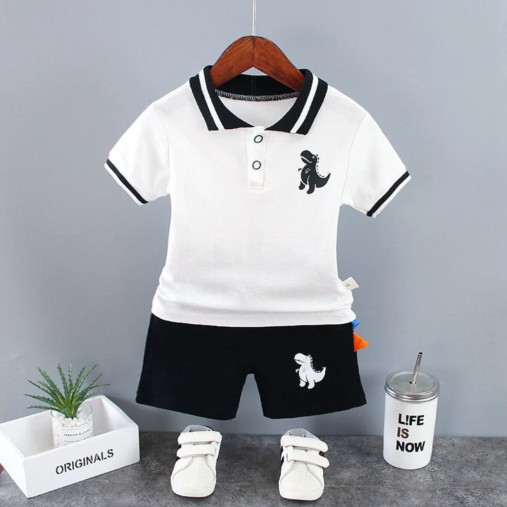 New Summer Baby Boys Clothes Children Cartoon T-Shirt Shorts 2Pcs/Set Kids Clothing Set Infant Casual Costume Toddler Tracksuits