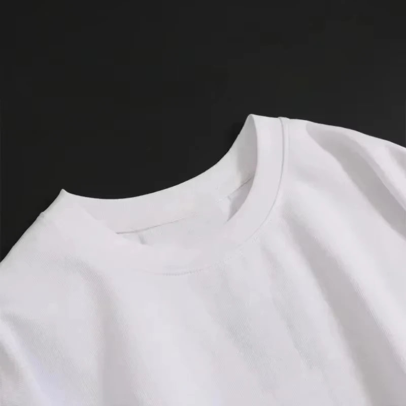 2026 Spring and summer American New Pure Cotton T-shirt with Round Neck, High-quality Luxury, Best-selling and Trendy Style