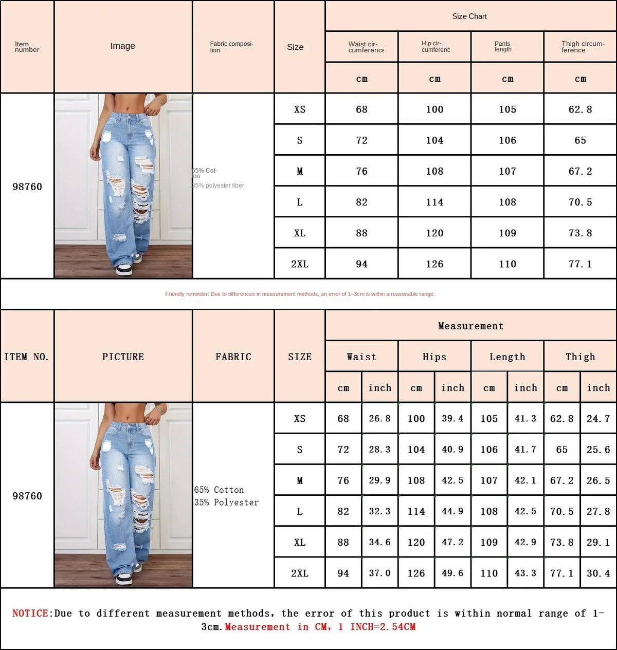 Jean femme taille haute déchiré – Coupe wide leg streetwear