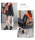 Plus Velvet Thickening 2022 Winter Denim Jacket Women's Hooded Embroidery Loose Warm Cotton Clothes Cotton Clothes Ins Tide W228