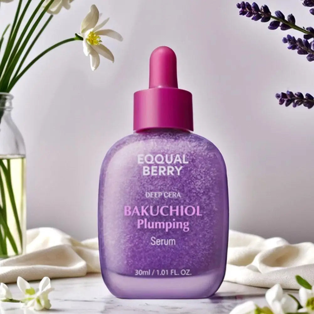 EQQUALBERRY 30ml Face Care Serum Moisturizing &Nourishing Brightening Illuminating Bakuchiol Plumping Serum Skincare Beauty Tool