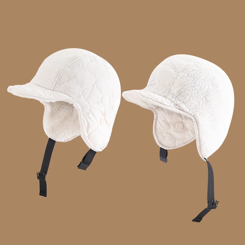 Winter Men Women Trapper Aviator Trooper Earflap Warm Waterproof Ski Down Hat Bomber Cap Ear Protectors Hats Reversible Wearable