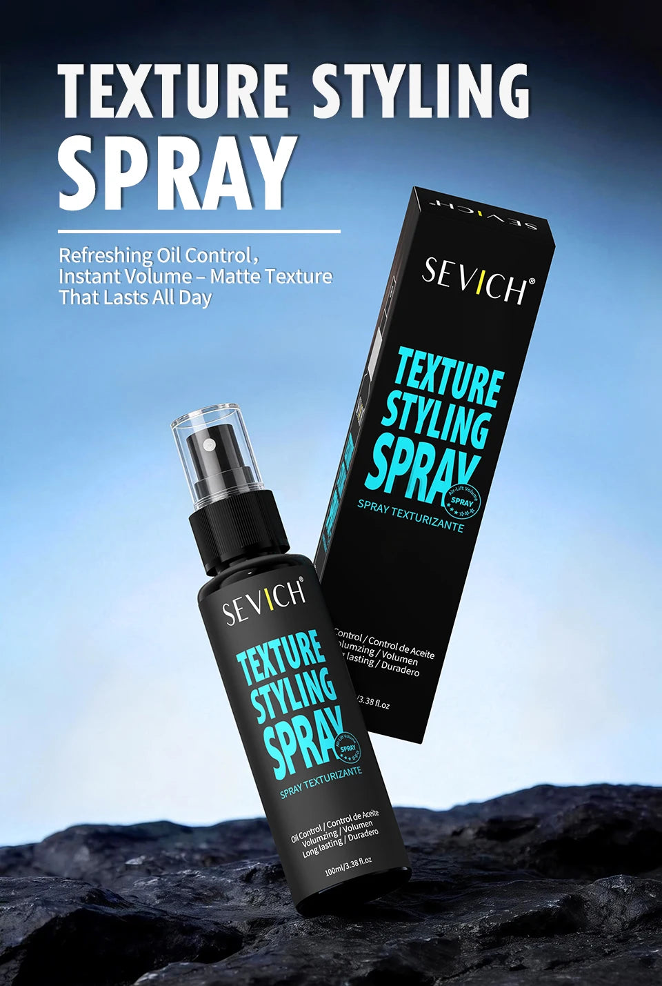3 Secs Texture Styling Spray for Hair Men & Women,Adds Instant Volume, Texture, Thickness, & Light Hold Texturizing & Thickenin