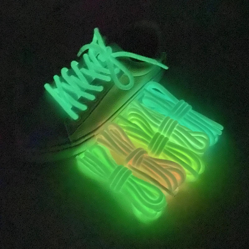 Lacets Lumineux Fluorescents – Ronds Enfant Adulte Sneakers 80-180cm