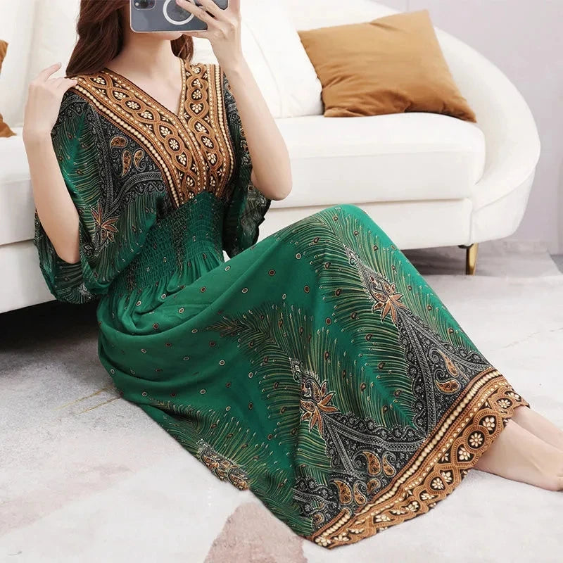 Robe Longue Bohème Imprimée