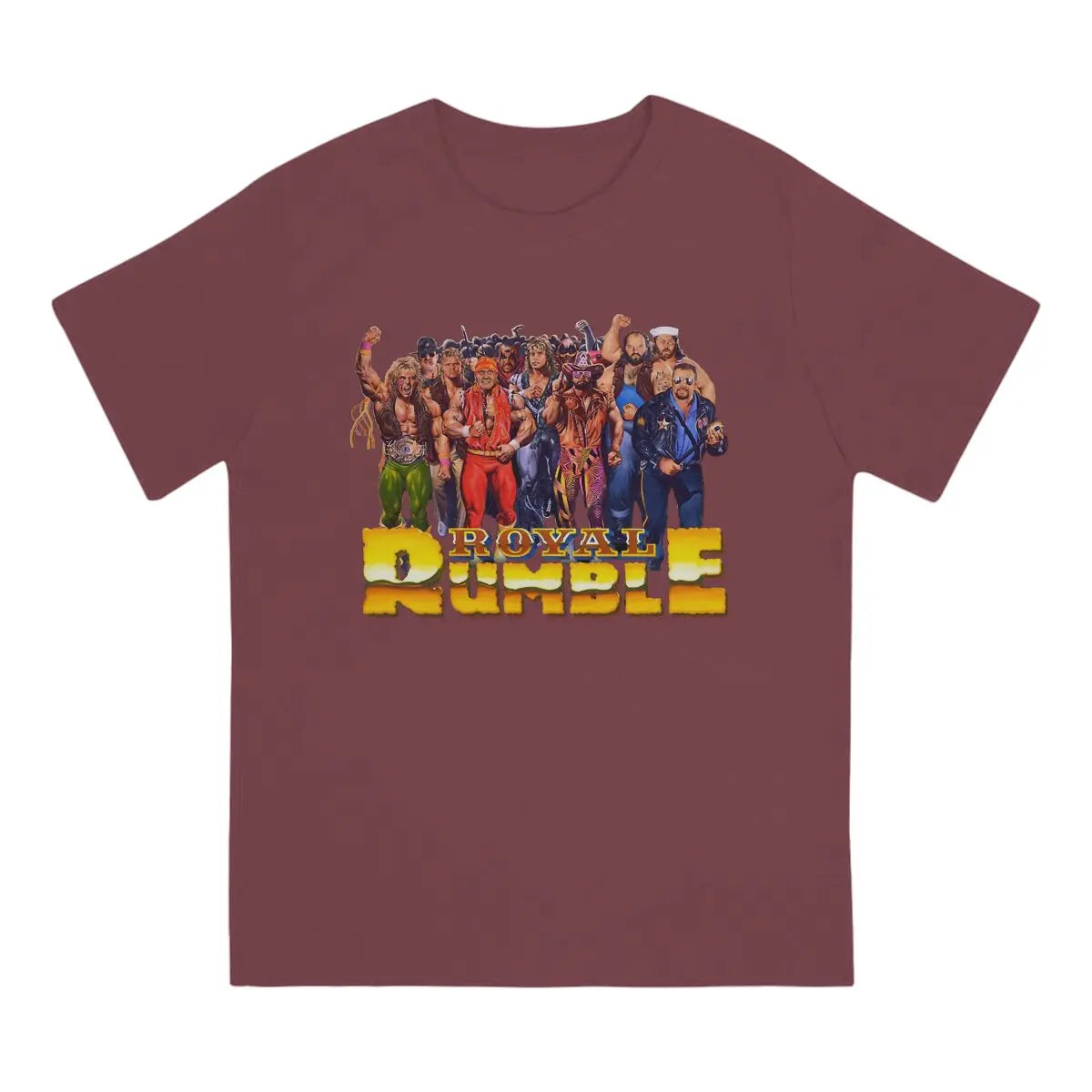 Hot selling in Summer Unisex T-shirts Wrestling Fabric Royal Rumble 1991 Round neck short sleeved T-shirt Street Clothing S-6XL