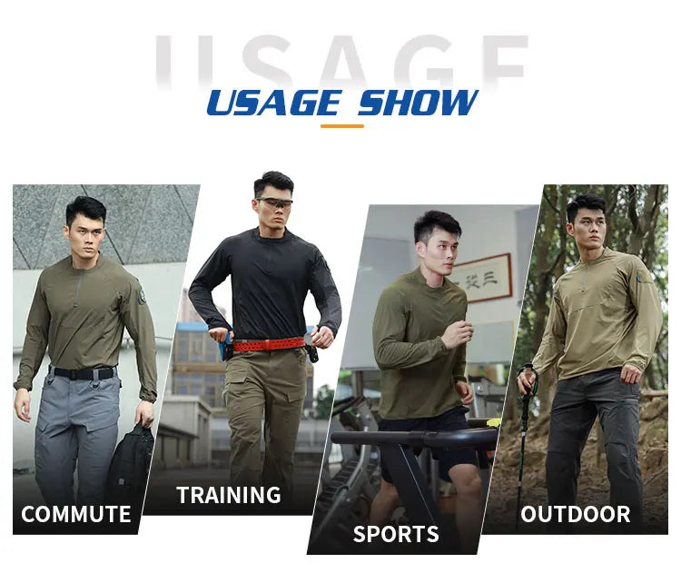 T-Shirt Manches Longues Anti-UV Homme UPF100+ – Sport Randonnée Emersongear