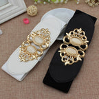 Fashion Women Retro Elastic Stretchy Dress Narrow Waist Belts Dress