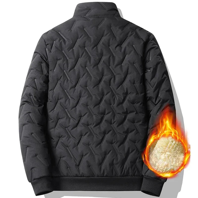 Parka Homme Laine d’Agneau – Imperméable Légère Col Montant Hiver