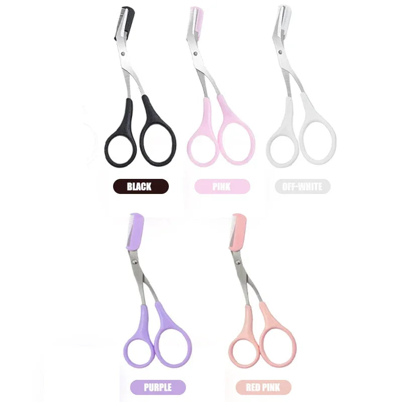 Eyebrow Trimmer Scissor Beauty Products for Women Eyebrow Scissors with Comb Beauty Scissors  Stainless Steel Makeup Accessories