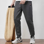 Pantalon Jogging Homme Polaire Chaud – Cordon Taille Élastique Hiver Confort