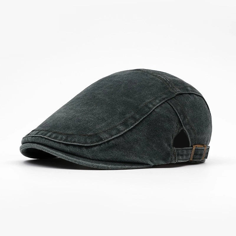 Vintage Washed Denim Beret Hat Retro American Street Forward Cap Painter Newsboy Visor Cap Unisex Beret Dressing Accessories