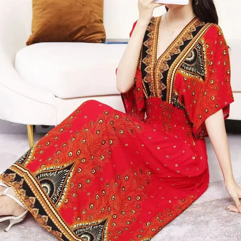 Robe Longue Bohème Imprimée