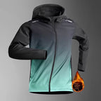 Men's Fall Quick-Dry Running Jacket Sporty Windbreaker Gym Top Professional Morning Run Training Sweatshirt with Fleece Lining a