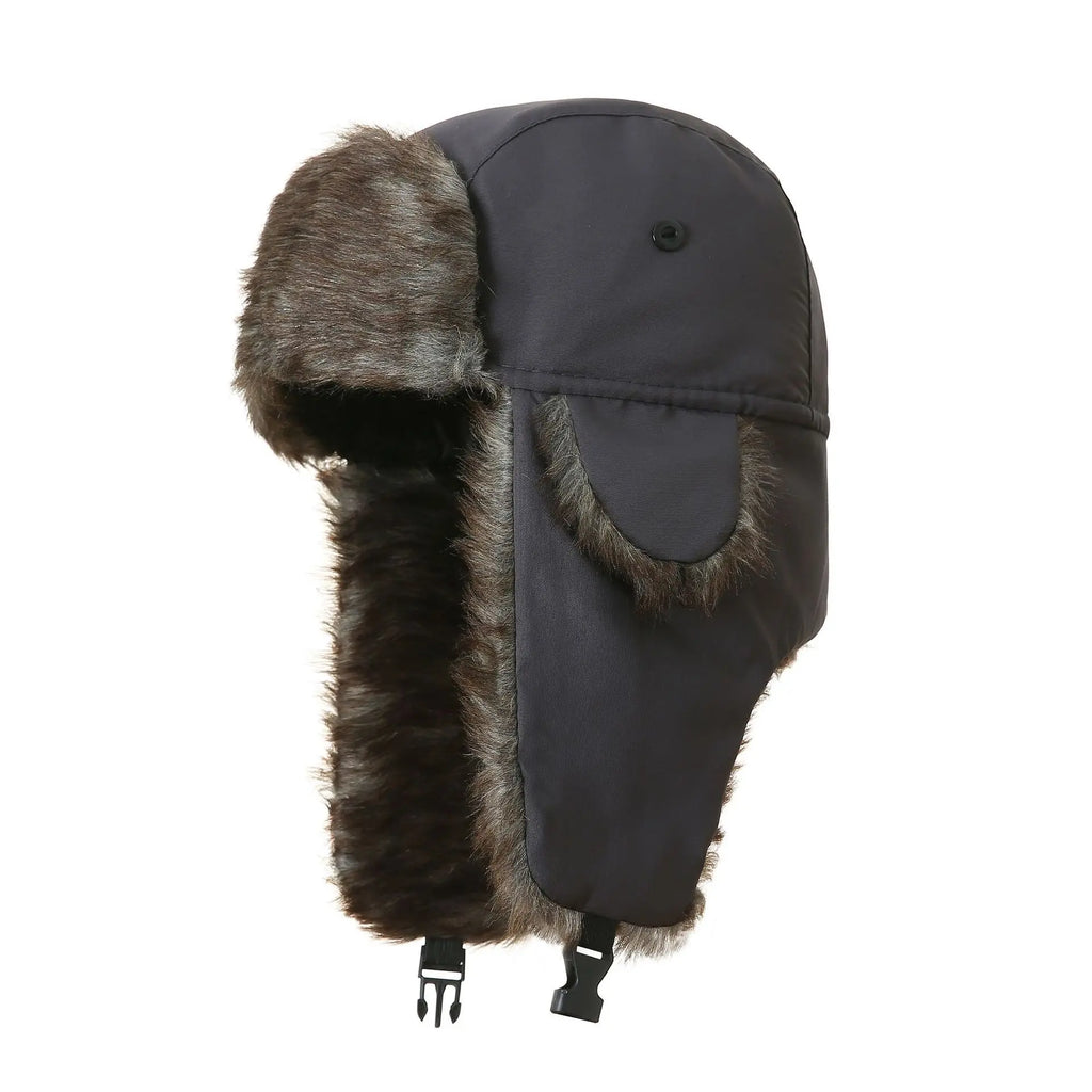 Unisex Warm Men's Women Trapper Cap Aviator Trooper Earflap Winter Flaps Ski Hat New Er Hats Russian Faux Fur Hats
