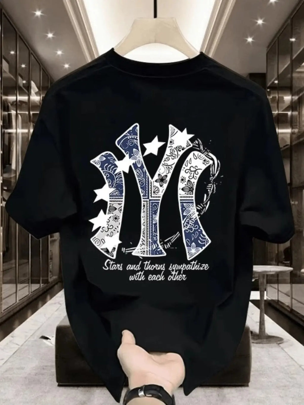 Street Trendy Brand Sports Logo Casual T-shirt Luxury Brand Men's and Women's Top