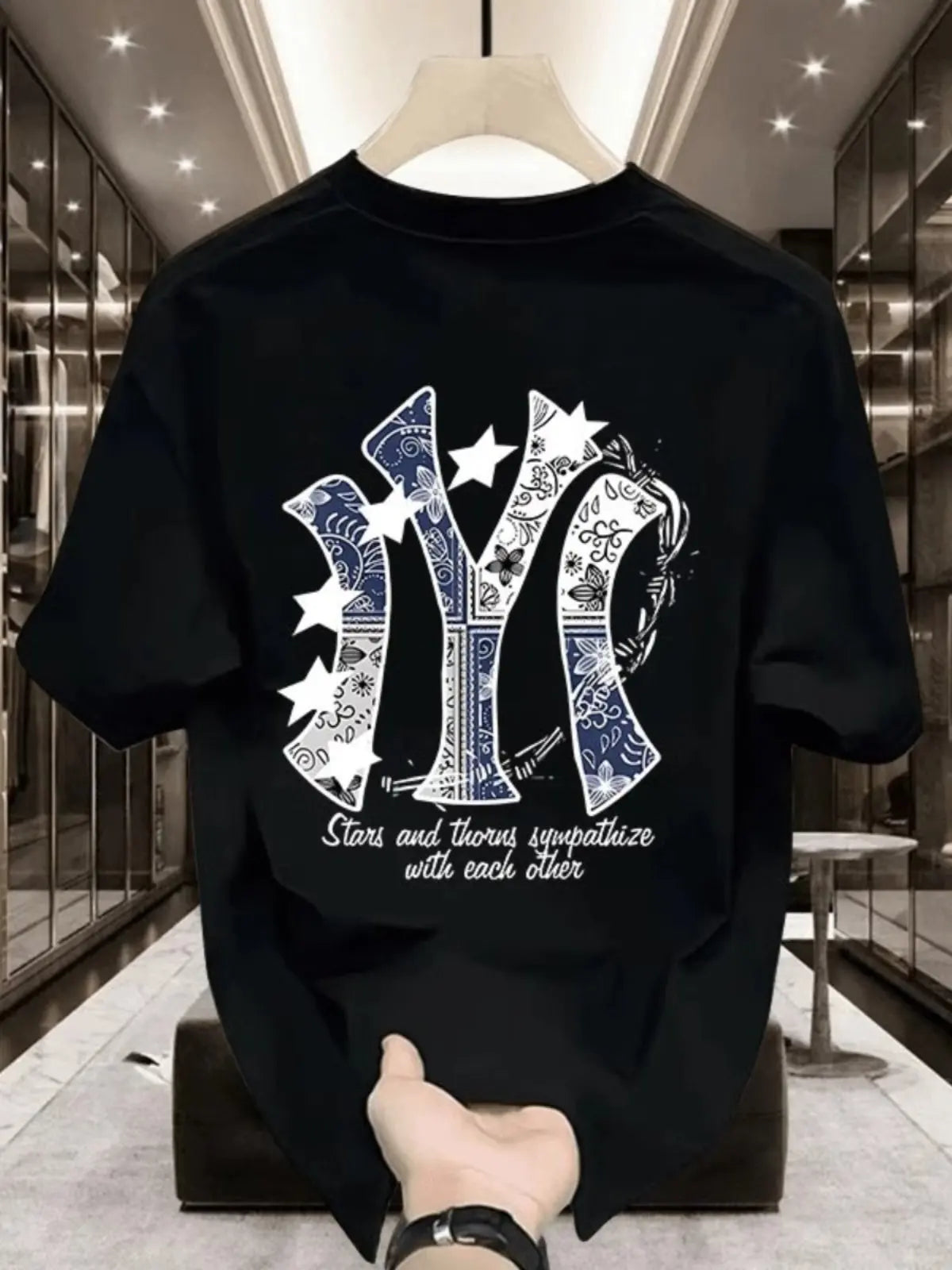 Street Trendy Brand Sports Logo Casual T-shirt Luxury Brand Men's and Women's Top