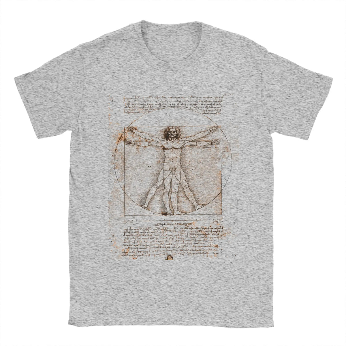 T-shirt Vitruve de Léonard de Vinci – Imprimé artistique en coton